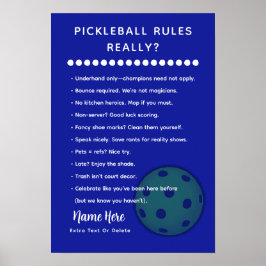 Personalized Pickleball Rules SARASTIC EDITION ポスター