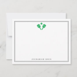 Personalized Pickleball Stationery Custom Note Car ノートカード