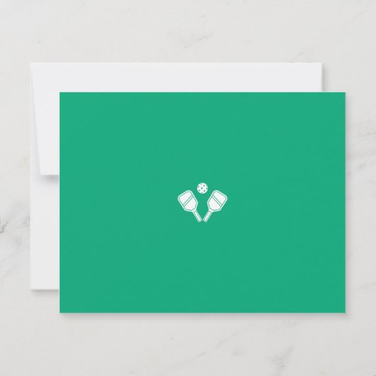 Personalized Pickleball Stationery Custom Note Car ノートカード (裏面)