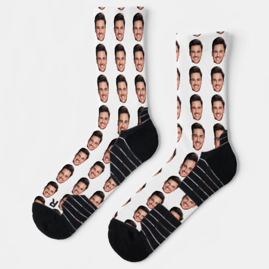Personalized Picture Socks with Custom Face Print  ソックス (左)