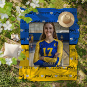 Personalized Picture Volleyball Senior Graduation  フリースブランケット