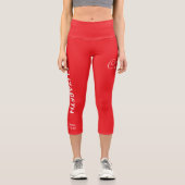 Personalized Pilates Crew Reformer / Mat Red カプリレギンス (正面)