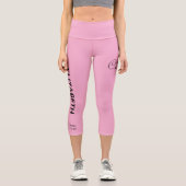 Personalized Pilates Crew Reformer Or Mat Pink カプリレギンス (正面)