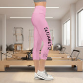Personalized Pilates Crew Reformer Or Mat Pink カプリレギンス