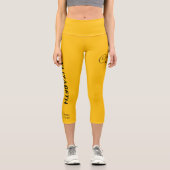Personalized Pilates Crew Reformer Or Mat Yellow カプリレギンス (正面)