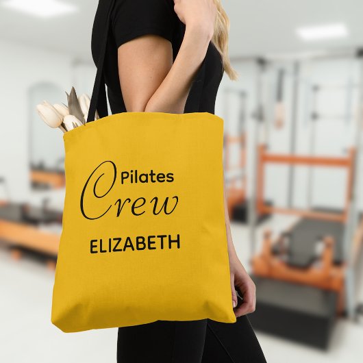 Personalized Pilates Crew Reformer Or Mat Yellow トートバッグ
