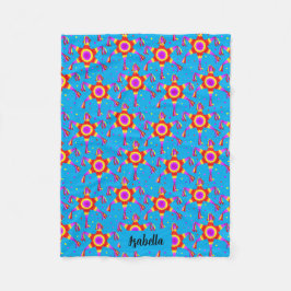 Personalized Piñata Blue Las Posadas Custom フリースブランケット