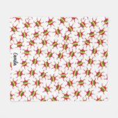 Personalized Piñata White Las Posadas Pattern フリースブランケット (正面(横))