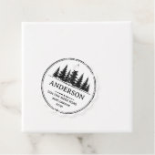 Personalized Pine Trees Return Address family name フェイバータグ (インサイチュ)