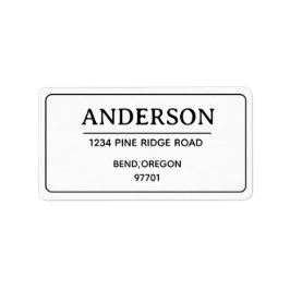 Personalized Pine Trees Return Address family name ラベル