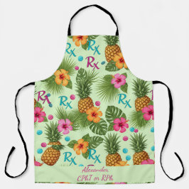 Personalized Pineapple & Hibiscus Pharmacy エプロン