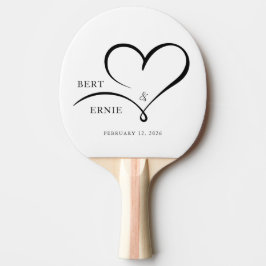 Personalized Ping Pong Paddle Wedding Custom Text  卓球ラケット