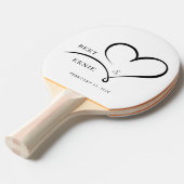 Personalized Ping Pong Paddle Wedding Custom Text  卓球ラケット (正面アングル)