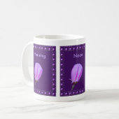 Personalized Pink and Purple Spring Blossom Floral コーヒーマグカップ (正面左)