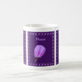 Personalized Pink and Purple Spring Blossom Floral コーヒーマグカップ (中央)