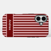 Personalized Pink and Red Stripe  Case-Mate iPhoneケース (裏面 (横))