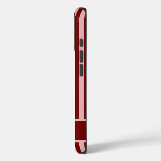 Personalized Pink and Red Stripe  Case-Mate iPhoneケース (裏面 / 左)