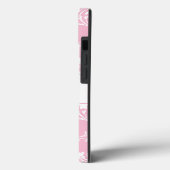 Personalized Pink and White Damask Case-Mate iPhoneケース (裏面 / 左)