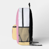 Personalized Pink Backpack with "Love" & Heart Key プリントバックパック (右)