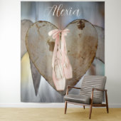 Personalized Pink Ballet Dance Studio Backdrop タペストリー (インサイチュ)