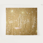 Personalized Pink Ballet Dance Studio Backdrop タペストリー (正面(横))