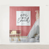 Personalized Pink Ballet Dance Studio Backdrop タペストリー (正面)