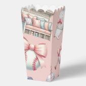 Personalized Pink Baseball Popcorn フェイバーボックス (裏面)