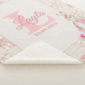 Personalized Pink Beatrix Potter Sherpa Blanket シェルパブランケット (3/4)