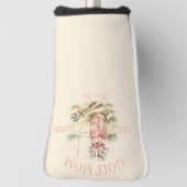 Personalized Pink Bow Golf Mom ゴルフヘッドカバー (回転90)
