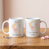 Personalized Pink Bow Moon Eid Coffee Mug コーヒーマグカップ