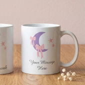 Personalized Pink Bow Moon Eid Coffee Mug コーヒーマグカップ