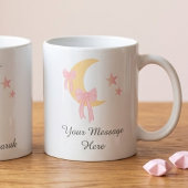 Personalized Pink Bow Moon Eid Coffee Mug コーヒーマグカップ