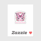 Personalized Pink Breast Cancer Awareness  シール (シート)