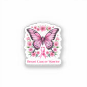 Personalized Pink Breast Cancer Awareness シール (正面)