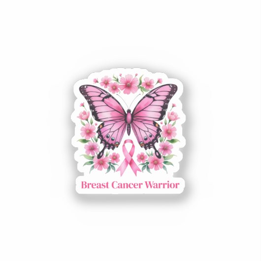 Personalized Pink Breast Cancer Awareness シール (正面)