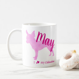Personalized Pink Chihuahua Mug チワワ コーヒーマグカップ