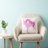 Personalized Pink Chihuahua Throw Pillow チワワ クッション (椅子)