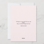 Personalized Pink Christmas Photo Card | Fa La La  シーズンカード (裏面)