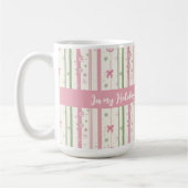 Personalized Pink Coquette Holiday Era コーヒーマグカップ (左)
