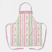 Personalized Pink Coquette Mom Holiday エプロン (正面)