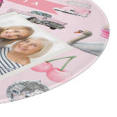 Personalized Pink Coquette Retro Cute Teddy Bear カッティングボード (角)