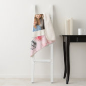 Personalized Pink Coquette Retro Cute Teddy Bear シェルパブランケット (インサイチュ)