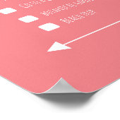 Personalized pink couple's adventure list poster ポスター (角)