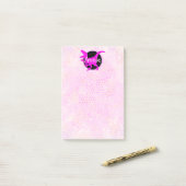 Personalized Pink Dinosaur  ポストイット (デスク上)