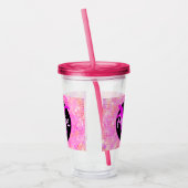 Personalized Pink Dinosaur Hide アクリルタンブラー (左)