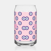 Personalized Pink Evil Eye Pattern Gifts With Name ガラス缶 (右)