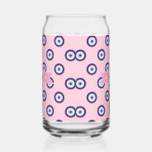 Personalized Pink Evil Eye Pattern Gifts With Name ガラス缶 (左)