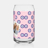 Personalized Pink Evil Eye Pattern Gifts With Name ガラス缶 (左)