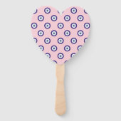 Personalized Pink Evil Eye Pattern Gifts With Name ハンドファン (裏面)