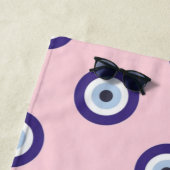 Personalized Pink Evil Eye Pattern Gifts With Name ビーチタオル (インサイチュ)
